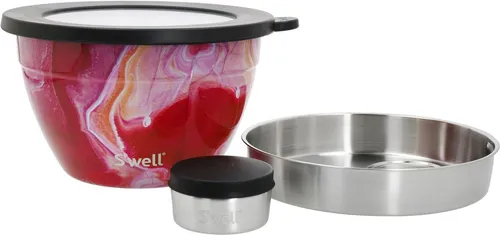 S'well Salatschüssel-Set Rosenachat, 1,9 l von S'well