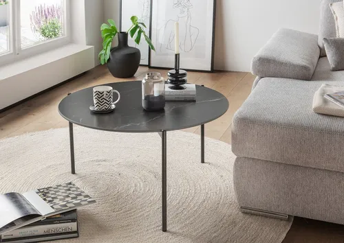 Couchtisch PAROLI, schwarz marmoriert