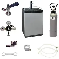 Komplett Set - Fasskühlschrank mit Zapfkühlschrank und Schanksäule - Zapfanlagen für Bierliebhaber - Hochwertiges Fasskühlset mit eleganter Fließsäule und einfacher Installation für ein erstklassiges Zieherlebnis.