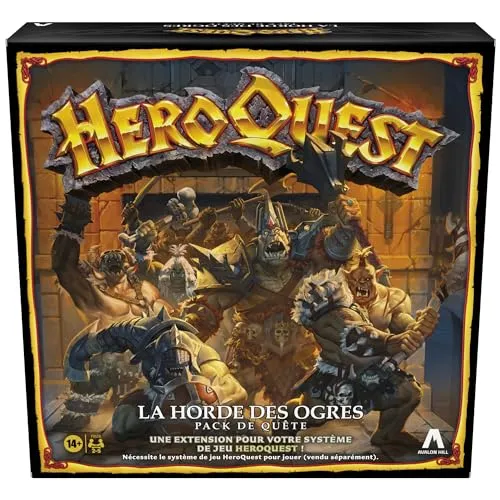 Avalon Hill HeroQuest, Questpaket Die Horde der Oger, Rollenspiele, Brettspiel, HeroQuest Spielsystem erforderlich, französische Version