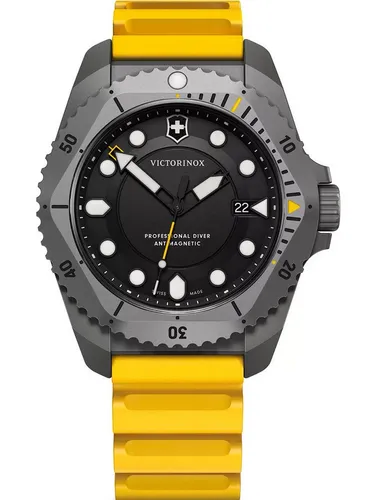 Victorinox 241992 Herrenuhr Dive Pro Quarz Titanium - Sportliche Herrenuhr mit 43 mm Durchmesser, 30 ATM wasserdicht und Swiss Made. Ideal für Abenteuer und den Alltag, gefertigt aus hochwertigem Titan und ausgestattet mit Saphirglas.
