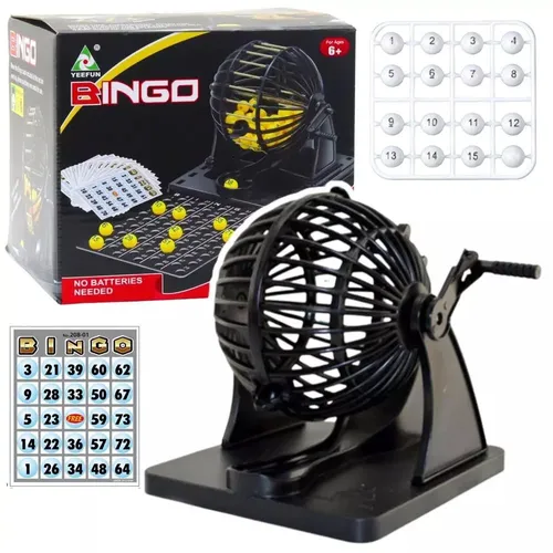 Bingo maszyna losująca 80 kulek 20 kart LEAN Toys
