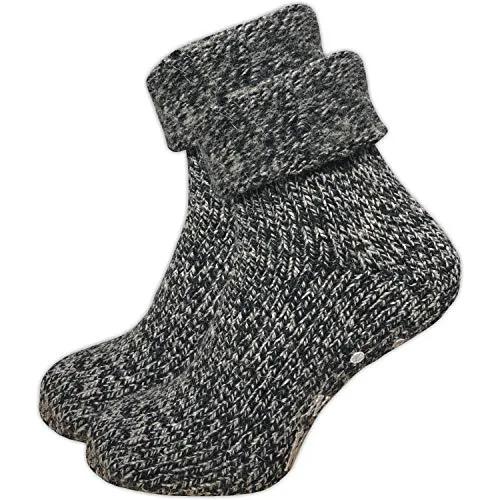 GAWILO Stoppersocken für Damen (1 Paar) | Rutschfeste Hausschuhsocken | Weiche, kuschlige & warme Socken mit Noppen (DE/NL/SE/PL, Numerisch, 39, 42, Regular, Regular, anthrazit melange)