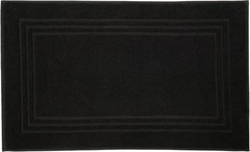 Kleine Wolke Badematte Lodge, Höhe 80 mm, beidseitig nutzbar, Baumwolle, rechteckig, Badteppich, Frottier-Qualität, Uni Farben, mit Bordüre