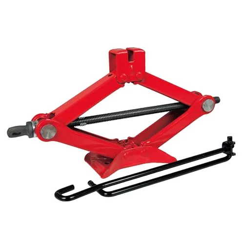 PETEX Scherenwagenheber mit Kurbel, 1 t, 80-330 mm - Wagenheber mit hoher Tragkraft von 1000 kg und optimalem Hubbereich von 80-330 mm, ideal für den schnellen Räderwechsel und platzsparend für den Kofferraum.