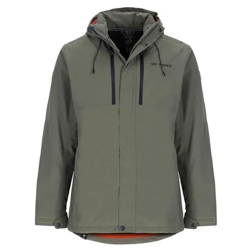 Dry Fashion Herren Funktionsjacke Grönland gefüttert - Winterparka wind- und wasserdicht in Oliv Größe L