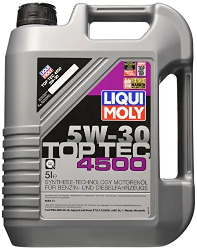 Liqui Moly Motoröl 5W-30 5L Top Tec 4500 - Hochwertiges Motorenöl für moderne Diesel- und Benzinmotoren, sorgt für optimalen Schutz und Leistung.