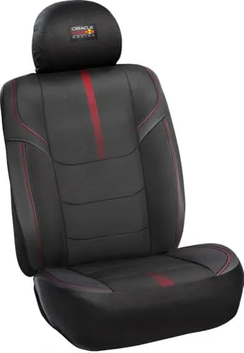 RED BULL Powerbar II Autositzbezüge, Schwarz/Rot, 3-teilig, bequem, robust, einfach und schnell anzubringen