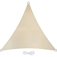 Jardinion Sonnensegel Dreieck 3,6 x 3,6 x 3,6m Beige in beige von Jardinion