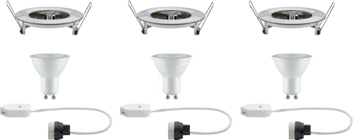 PLM 93599 - Einbauleuchte LED Nova, 3 x 7 W, 2700 K, eisen - Einbauleuchten für Feuchträume, dimmbar und spritzwassergeschützt (IP44). Das 3er-Set mit warmweißem Licht sorgt für eine stimmungsvolle Atmosphäre und lässt sich einfach installieren.