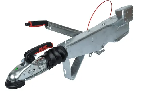 AL-KO Auflaufeinrichtung 161S mit AK161 Kugelkupplung für 1600-kg-Anhänger - Zubehör für Autoanhänger, ideal für Anhänger mit einer 100 mm Vierkantdeichsel und einem Gesamtgewicht von 950 bis 1600 kg.