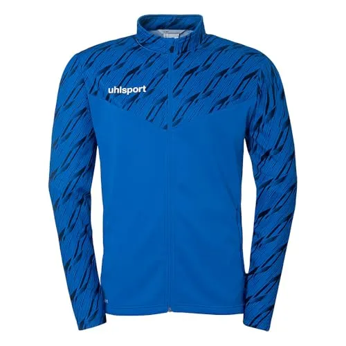 uhlsport Fußball Progressive 28 Poly Herren-Jacke - Sportjacke aus 100% recyceltem Polyester, extrem atmungsaktiv für hohen Tragekomfort. Ideal für Training und Freizeit, mit Stehkragen und praktischen Reißverschlusstaschen.