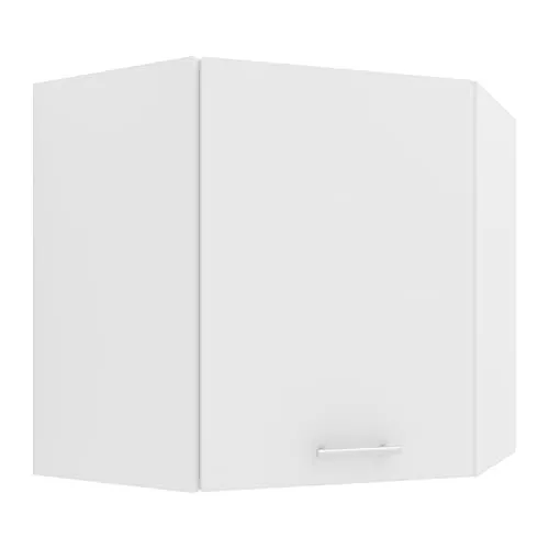 VCM Hängeschrank Esilo - Moderner Eckhängeschrank in Weiß - Küchenschrank mit pflegeleichter Oberfläche und robustem Metall-Montagematerial, ideal für platzsparende Lösungen in modernen Küchen.