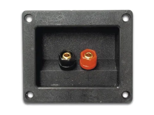 HQ-Power LAUTSPRECHERKLEMMANSCHLUSS - RECHTECKIG - VERGOLDET