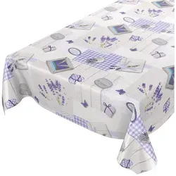 ANRO Tischdecke Wachstuchtischdecke Gartentischdecke Wachstischdecke (Einzelstück 1-tlg), Geprägt 140x120cm wasserabweisend grau Eckig | 140 cm x 120 cm x 0.25 mm