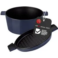 Stanley Rogers Gusseisen-Topf / Bräter, Ø28cm, blau 42370605