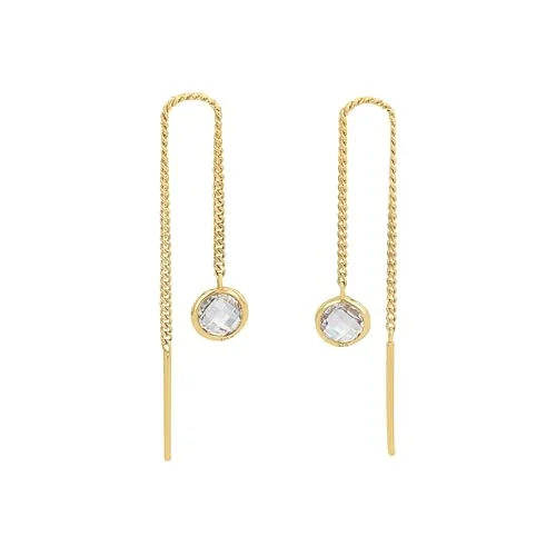 Amor Ohrhänger Damen Ohrschmuck mit Zirkonia - Ohrringe für Damen aus hochwertigem 375 Gold, mit funkelnden Zirkonia-Steinen für einen eleganten Auftritt. Ideal für besondere Anlässe, geliefert in einer stilvollen Schmuck Geschenk Box.