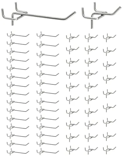 QWORK® 60X Lochwandhaken in grau von QWORK