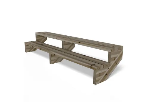 Gartenwelt Riegelsberger Außentreppe Terrassentreppe Kiefer kesseldruckimprägniert Treppe mit Stufen Wangen