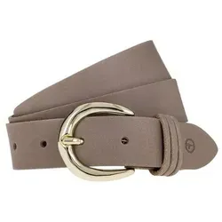 Tamaris Ledergürtel Essential Classics (1-St) - Hochwertiger Echtleder-Gürtel in 30 mm Breite, verziert mit einer eleganten Dornschließe in hellem Gold – perfekt für stilvolle Outfits.