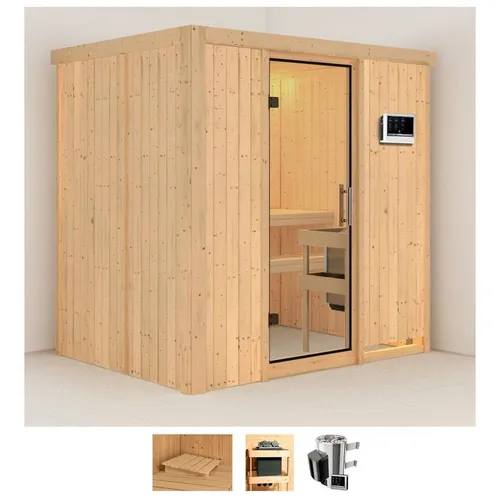 Karibu Sauna Finja 196x151x198 cm, 3,6 kW Plug & Play Ofen