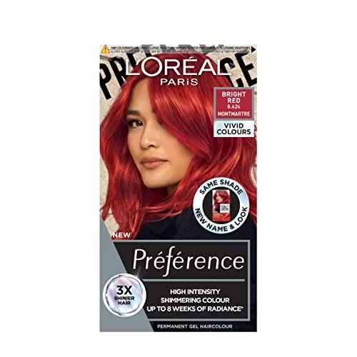 L'Oreal Paris permanente Haarfarbe, langer Glanz und intensive Farbe bis zu 8 Wochen, lebendige Favoriten (Colorist), Brillantes Rot 8.624