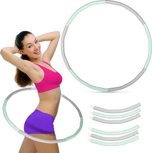 Gymtek® Hula Hoop Faltbarer Reifen - 100cm Durchmesser - für Erwachsene & Kinder - zum Abnehmen & Bauchabnahme - Fitness, Pilates, Gymnastik, Home Gym