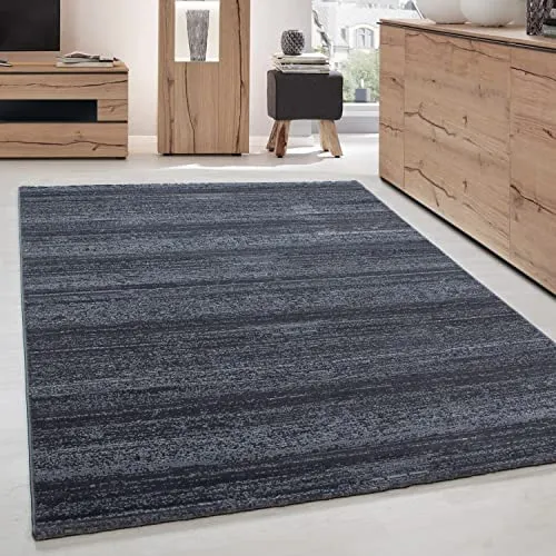 Carpettex Wohnzimmer Teppich Kurzflor 80 x 150 cm - Läufer Flur Grau Modern Einfarbig Design - Schlafzimmer Flauschig Weich Waschbar Küchenteppich Esszimmer