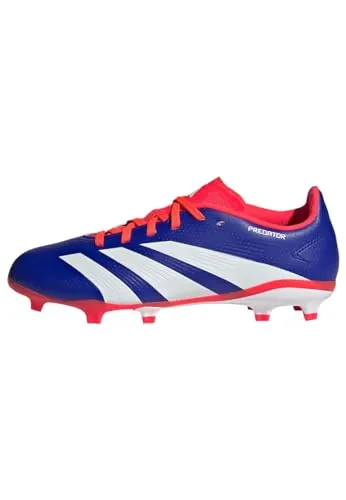 adidas Predator League FG Junior Fußballschuh blau/rot/weiß - Hochwertiger Fußballschuh für Kinder mit 3D-Textur für besseren Halt und optimaler Passform. Ideal für festen Untergrund und maximale Traktion.