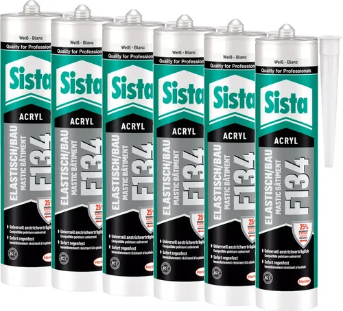 Sista F134 Elastisch/Bau weiß, 6x 300ml