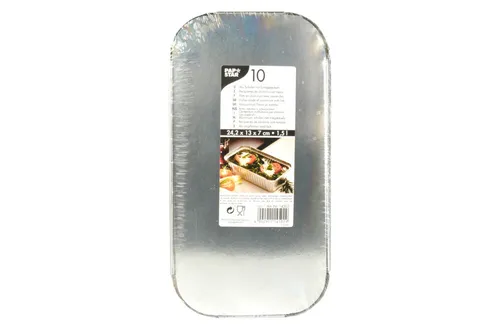 Papstar Alu-Schale m. Deckel 1,5l in silber von Geschirr-Besteck