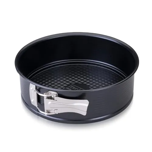 Zenker Perfect Black Springform mit Flachboden Ø 20 cm – Hochwertige Backform aus Stahlblech mit Antihaftbeschichtung, Hitzebeständigkeit +230 °C, Made in Germany