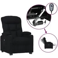 vidaXL Relaxsessel Elektrisch Schwarz Stoff - Fernseh- & Relaxsessel mit elektrischer Liegefunktion, 3 verstellbare Positionen für optimalen Komfort und dicke Polsterung für ein behagliches Sitzerlebnis.