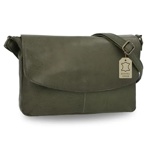 Gusti Leder Umhängetasche Damen - Maisie - Vintage Ledertasche aus Rindsleder - Hochwertige Umhängetasche aus robustem Rindsleder, perfekt für jeden Anlass. Mit Reißverschluss und verstellbarem Gurt bietet sie Stil und Funktionalität für den Alltag.