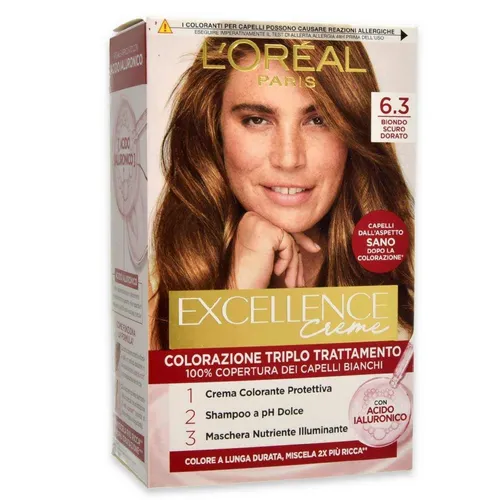 Creme Farbstoff 6.30 L’Oreal Excellence Dreifach Behandlung Tönung Haare