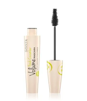 Sante Naturkosmetik Fresh Cucumber Volume Mascara Black, Schwarze Wimperntusche, Maximales Volumen, Dichte & perfekt getrennte Wimpern, Mit Bio-Gurke, Vegan, 12ml