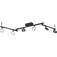 EGLO CARDILLIO Spot Rail 3L Schwarz - Elegante Beleuchtung für Ihr Zuhause - Lampen, modernes Design mit drei verstellbaren Spots für gezielte Lichtakzente.