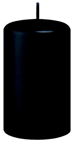 4er Adventskerzen, Adventskranz Kerzen Set Schwarz 8 x Ø 5 cm