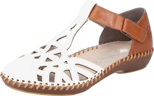 Rieker FSK Damen Halbschuhe Gr. 40 - Wanderschuhe mit Klettverschluss, flacher Sohle und bequemem Synthetik-Obermaterial für optimalen Tragekomfort bei jedem Schritt.