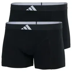 adidas Sportswear Trunk Active Flex Cotton Body (2er Pack) elastischer Logo-Bund, ohne Eingriff, sportliches Design schwarz L