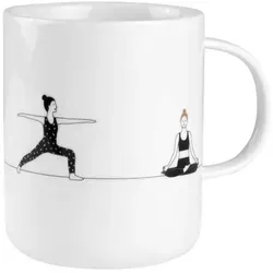 räder Tasse Geschenktasse Yoga weiß gold 0017294 von Räder