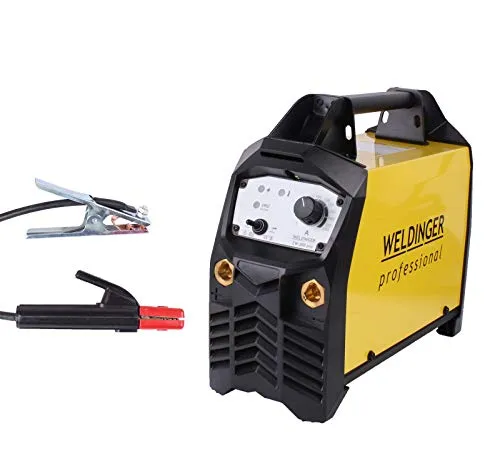 WELDINGER MMA-Elektroden-Schweißinverter EW 200 'pro' – 200A mit WIG-Funktion - Professioneller MMA-Elektrodenschweißinverter mit WIG-Funktion, 200A Leistung und 5-Jahres-Garantie. Ideal für Stahl und Edelstahl, kompakt und mobil einsetzbar.