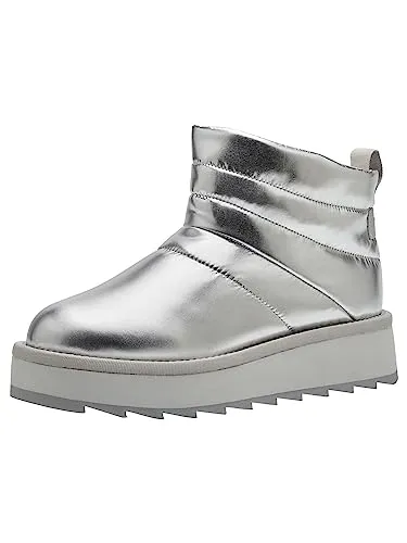 Tamaris 1-26821-41 941 Stiefel in Silber, Größe 39 EU - Wanderschuhe mit warmem Futter für besten Komfort, sportlicher Stil und praktischer Reißverschluss für einfaches An- und Ausziehen.