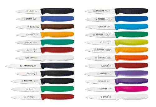 GIESSER Gemüsemesser Spickmesser 8315 sp 8/10/12, Küchenmesser mit oder ohne 3mm Wellenschliff