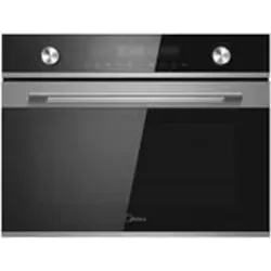 Midea Kompakt-Einbau-Backofen + Mikrowelle MEK45KIX 45 cm - Kompakter 2-in-1 Backofen und Mikrowelle mit 13 Funktionen, ECO-Modus für Ressourcenschonung und perfekte Garergebnisse – ideal für kleine Küchen!