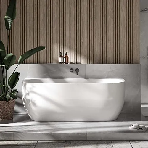 BERNSTEIN Freistehende Badewanne Lena - Sanitäranlagen & Zubehör - Hochwertige Doppelwandige Badewanne aus Sanitäracryl mit 5 Jahren Garantie, ideal für ein luxuriöses Badeerlebnis.