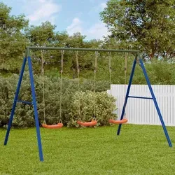 Vidaxl Schaukel-Set mit 3 Schaukelsitzen - Gestalte deinen Garten zum Spielparadies! Das robuste Schaukelgestell aus lackiertem Stahl bietet hohe Stabilität und Sicherheit. Mit verstellbaren Sitzen für Kinder von 3 bis 10 Jahren – ideal für unvergessliche Spielmomente!
