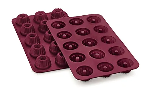 Betty Bossi Mini Gugelhupf Maker 2er Set - Guglhupfformen für 30 leckere Mini Gugelhupfe, einfache Zubereitung und selbstlösendes Silikon für kreative Backideen.
