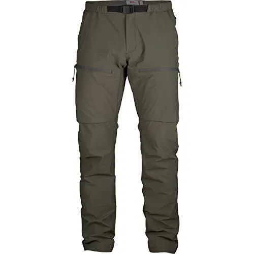FJALLRAVEN High Coast Hike Trousers M Reg Mountain Grey 46 - Leichte, bequeme Hose für Freizeitaktivitäten. Hergestellt aus atmungsaktivem Ripstop-Material mit Stretch für optimalen Komfort. Ausgestattet mit praktischen Taschen und elastischem Bund.