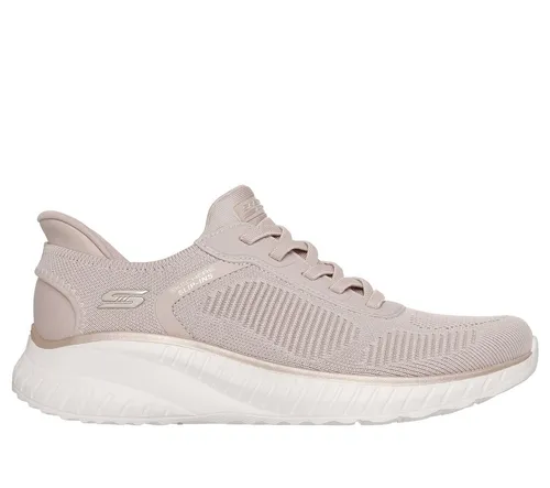 Skechers Damen-Sneaker-Slipper SLIP-INS BOBS SPORT SQUAD CH Beige-Gold, Größe 43 - Sportlicher Damenslipper von Skechers für den Alltag. Aus hochwertigem Synthetik, atmungsaktiv und mit auswechselbarer Einlegesohle. Flache Laufsohle für optimalen Komfort und Gelenkschonung.